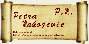 Petra Makojević vizit kartica